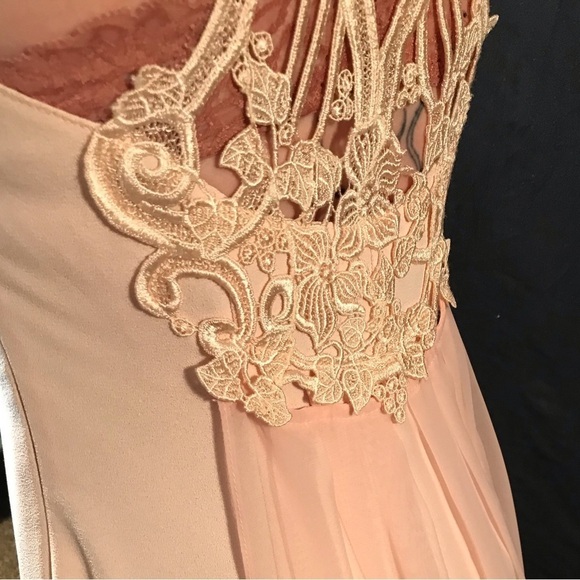 💕JOSEPH RIBKOFF SZ 6 BRIDESMAID-PROM-BALLGOWN BLUSH CHAMPAGNE PINK 💕 - Picture 5 of 9